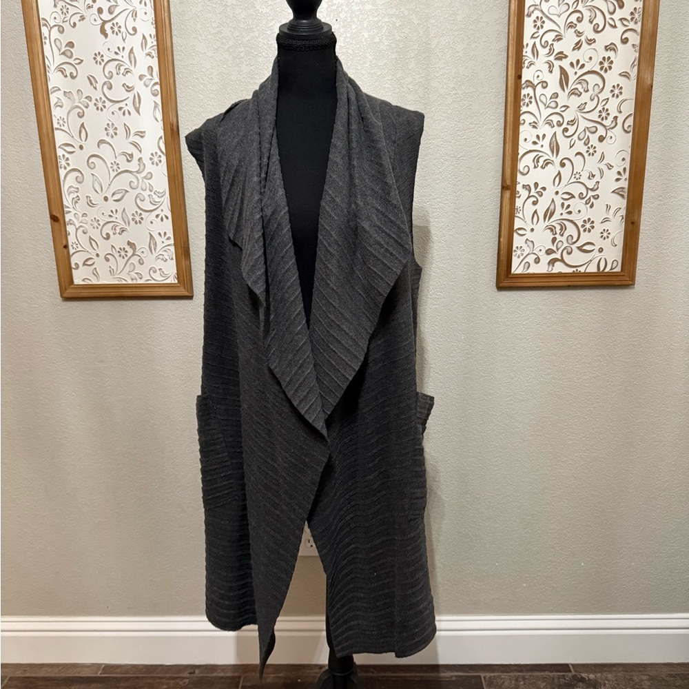 Moda Charcoal Textured Cardigan